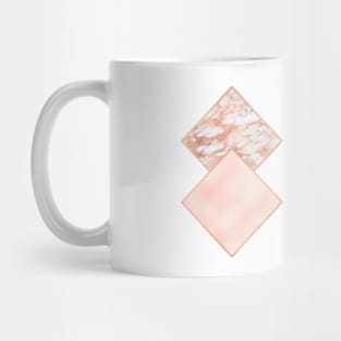 Diamond rose gold marble - soft blush Mug